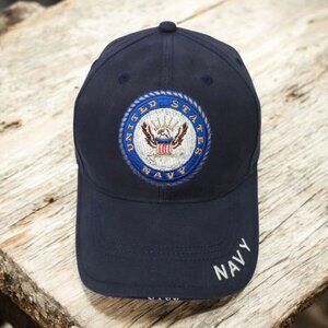United States Navy Embroidered Patch Strapback Cap Trucker Baseball Hat Blue
